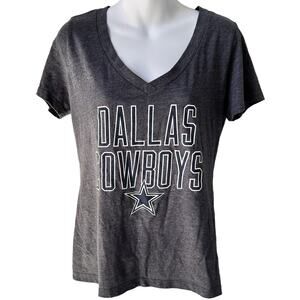 Dallas Cowboys V Neck Tee Shirt Womens M Top Sportswear Football Teamwear NFL